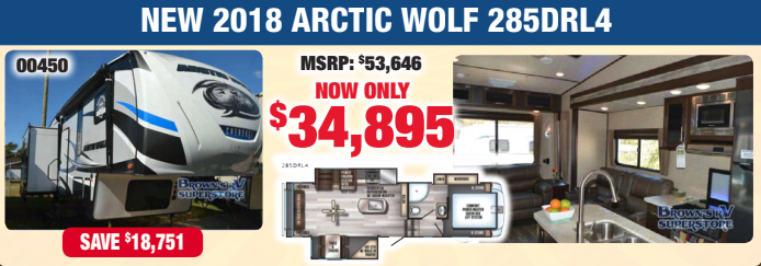 Brown's RV Superstore Summer RV Sale Cherokee Arctic Wolf