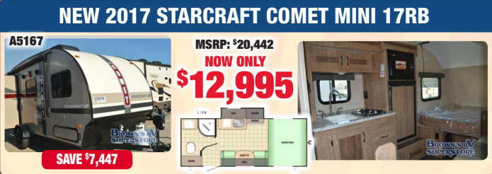 Brown's RV Superstore Summer RV Sale Starcraft Comet