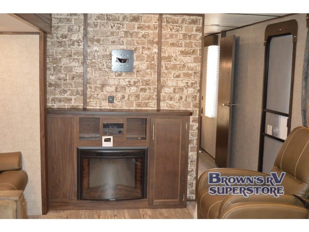 Forest River Cherokee Alpha Wolf Review Travel Trailer Brown's RV South Carolina Fireplace