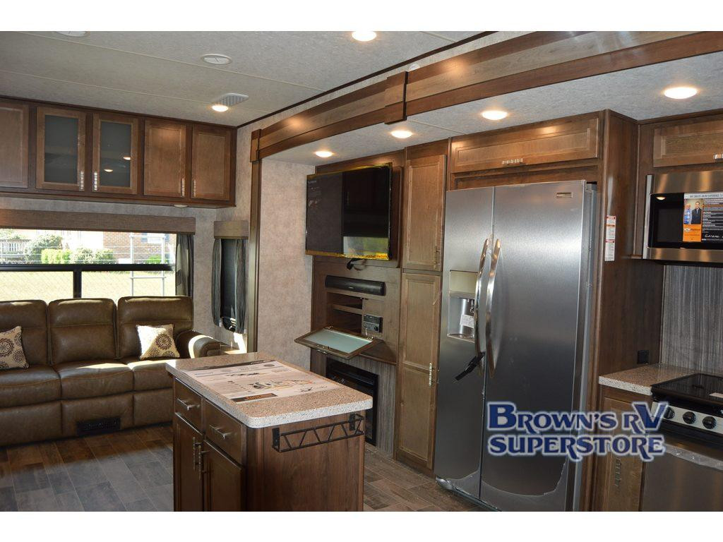 Brown's Highland Ridge Open Range Fifth Wheel Kitchen