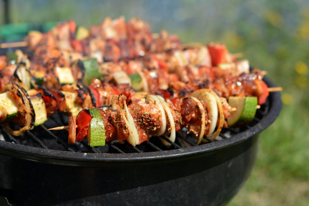 Kebabs on the grill