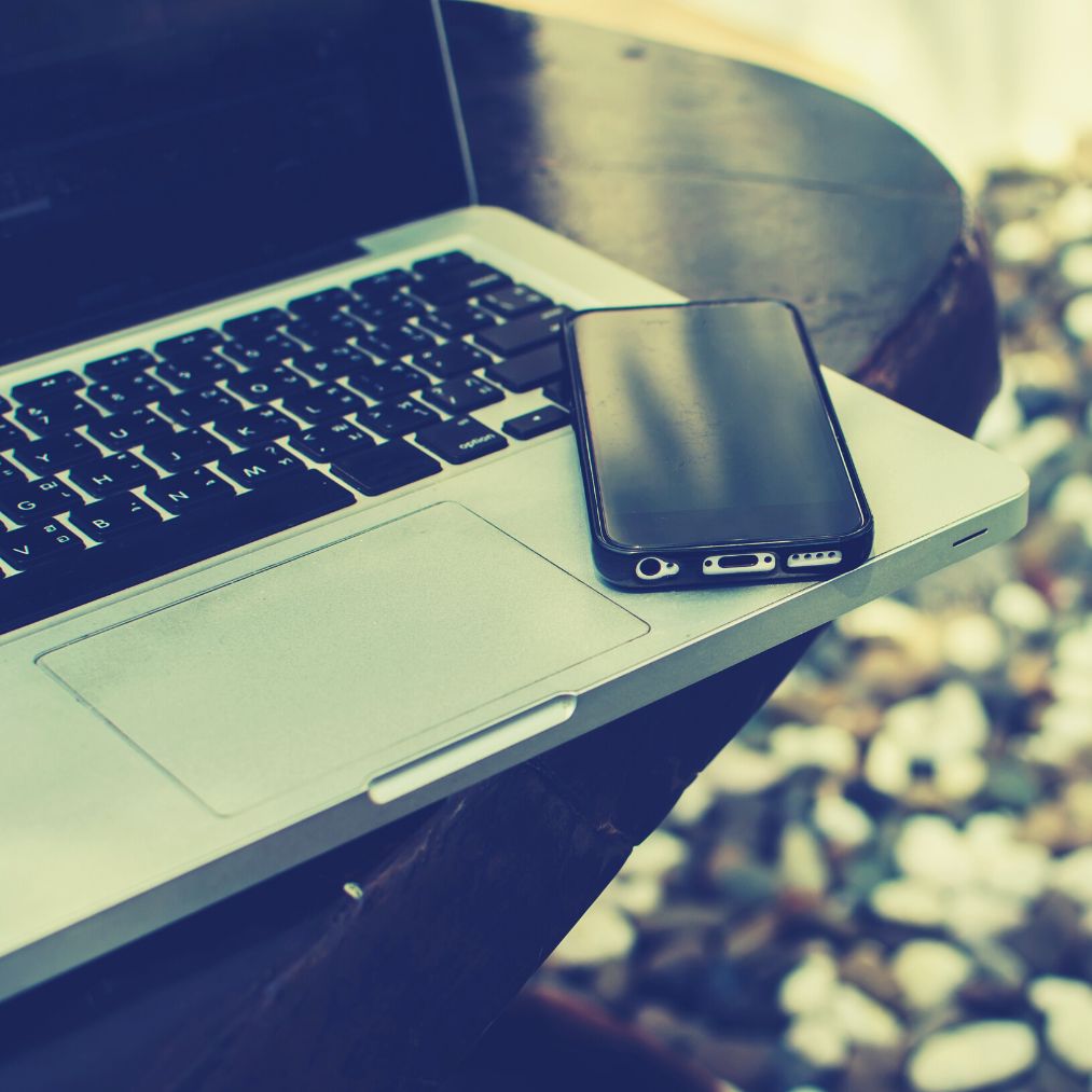 laptop outside